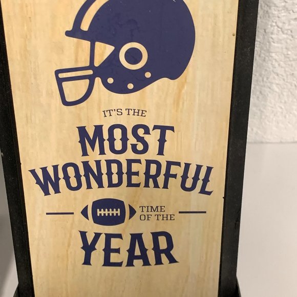 Wembley Wall Mounted Bottle Opener Football Theme Wood and Metal 12"x4"x3" - Picture 9 of 10